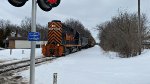 WE 109 is about to cross Chestnut St. with its cars for Akron.